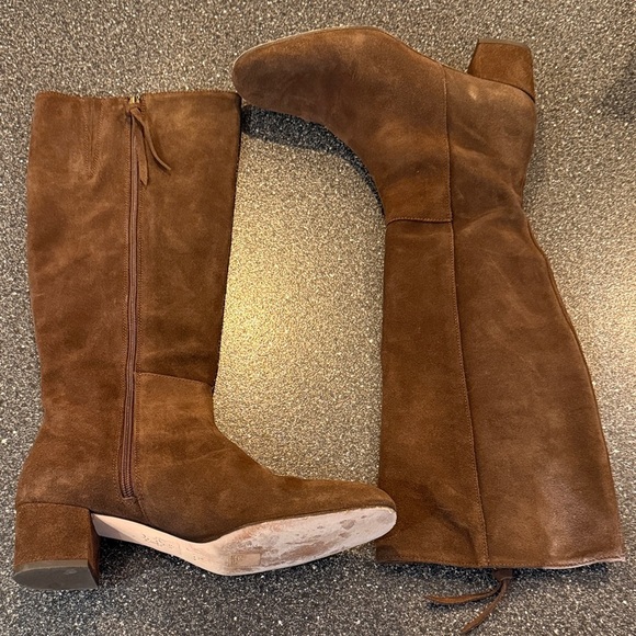 J McLaughlin Chic Brown Suede Women's Heeled Boots - size 8.5 - Picture 3 of 6